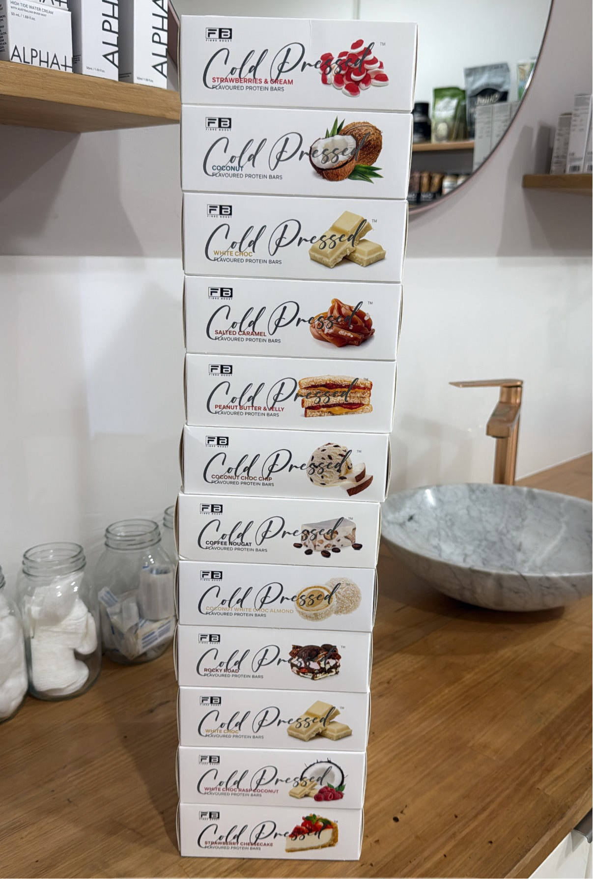 Variety Box 12 mixed cold pressed protein bars