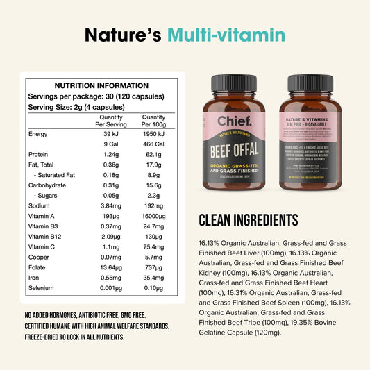 Organic Beef Offal (Multivitamin)