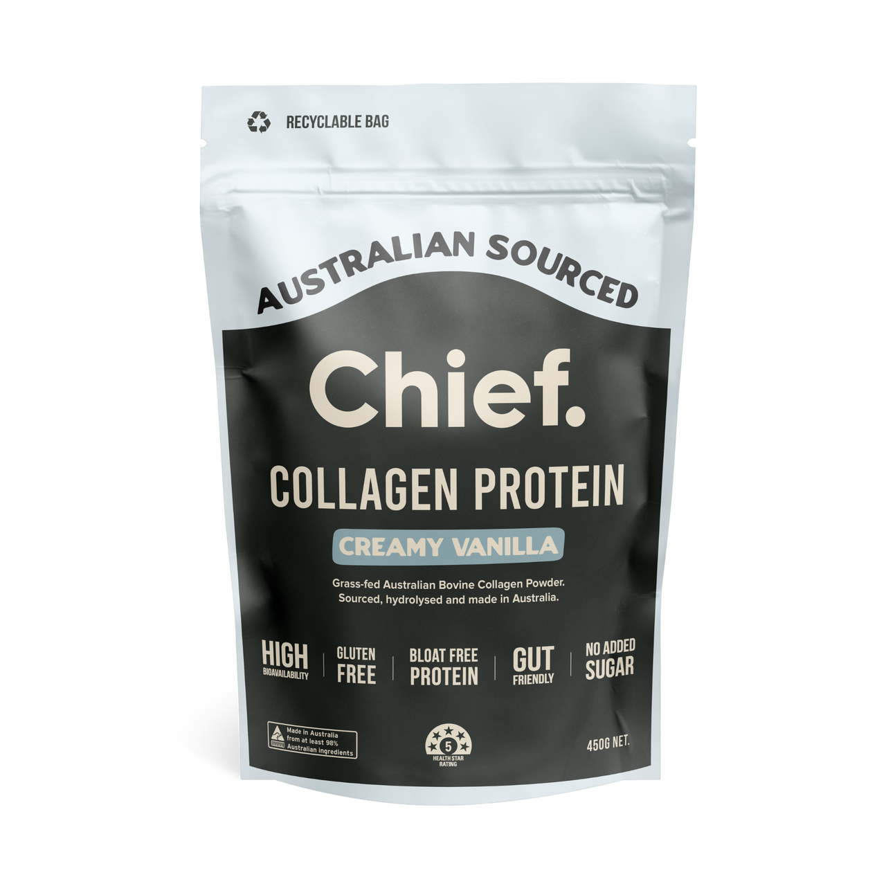 Grass-fed Collagen Protein Powder - Creamy Vanilla (30 serves)
