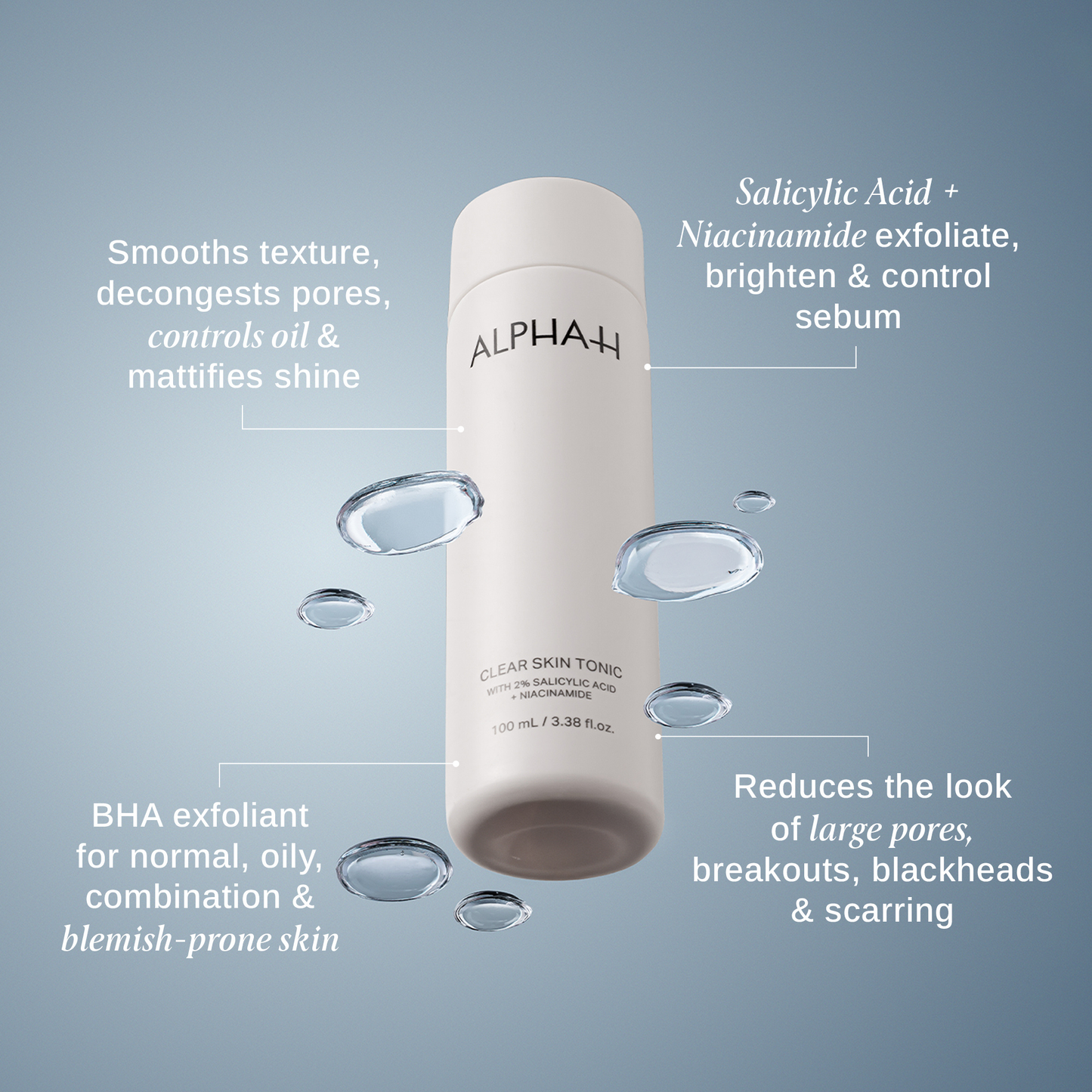 Clear Skin Tonic with 2% Salicylic Acid + Niacinamide