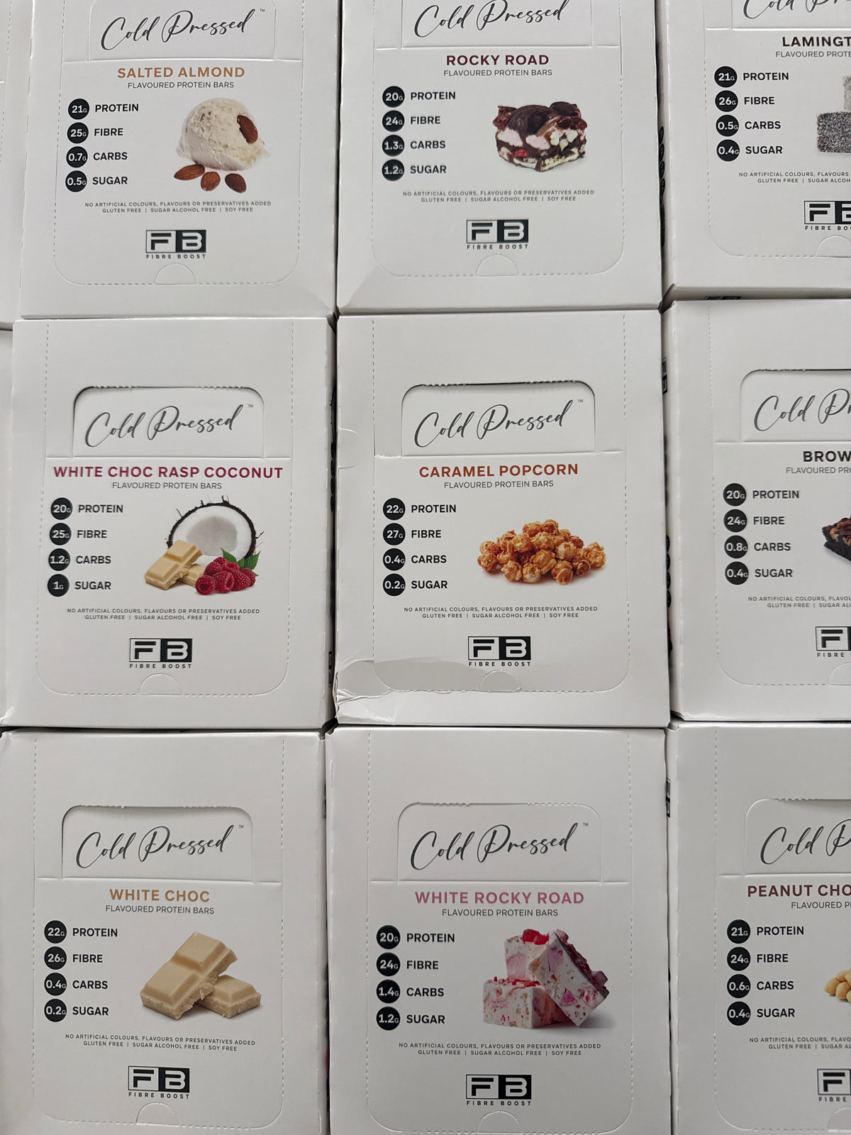 Variety Box 12 mixed cold pressed protein bars
